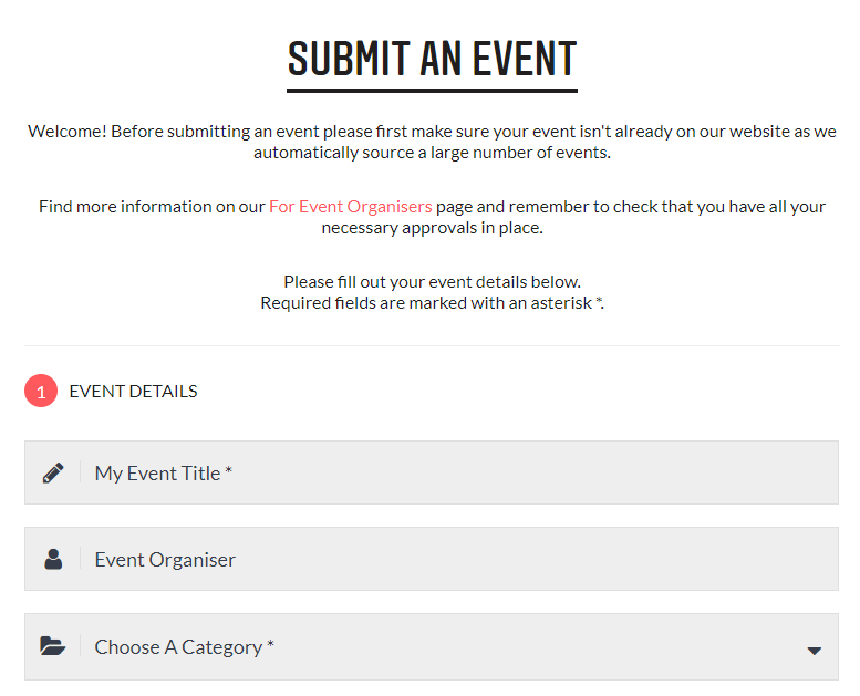 Submit an event